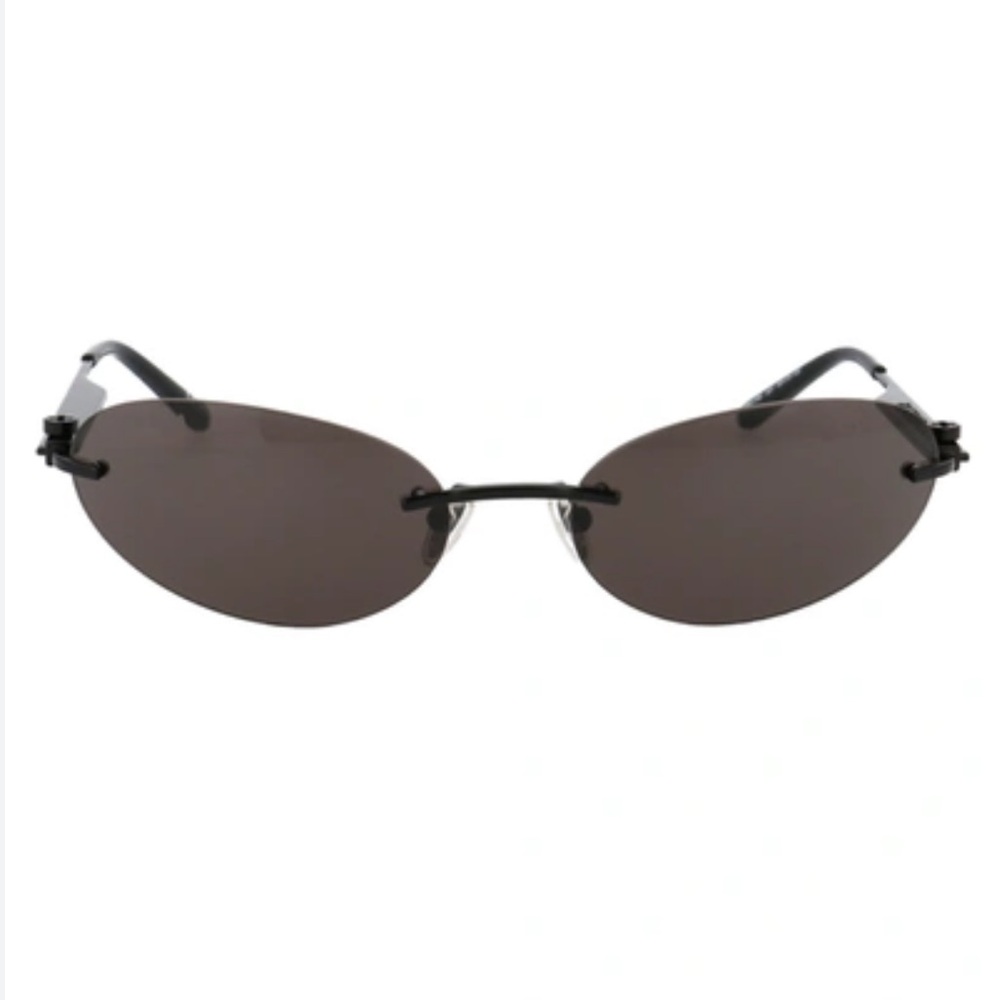 Balenciaga Black Oval Sunglasses